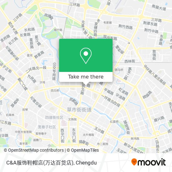 C&A服饰鞋帽店(万达百货店) map