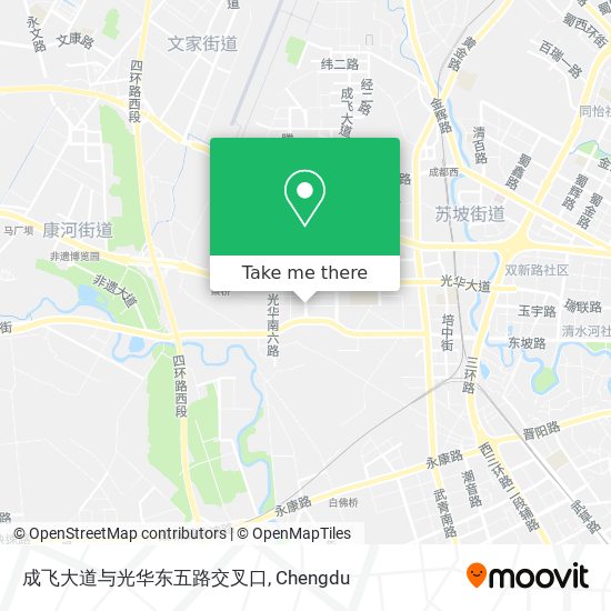 成飞大道与光华东五路交叉口 map