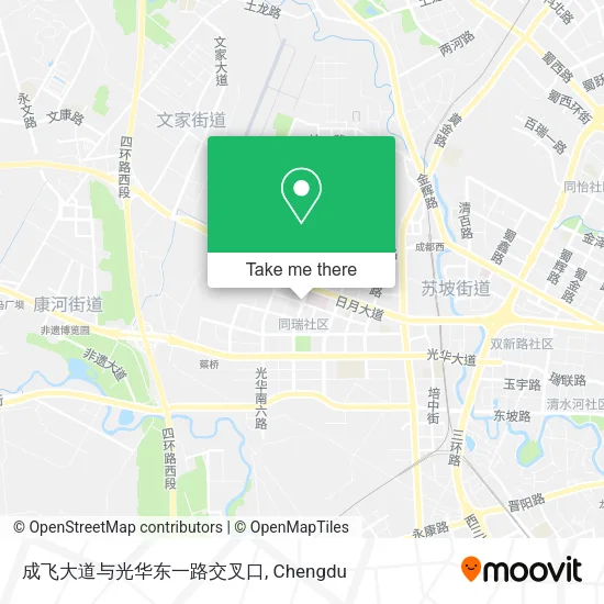成飞大道与光华东一路交叉口 map