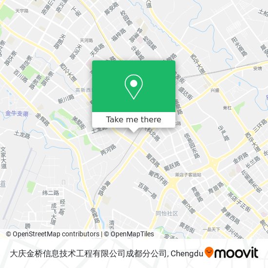 大庆金桥信息技术工程有限公司成都分公司 map