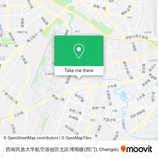 西南民族大学航空港校区北区博闻楼(西门) map