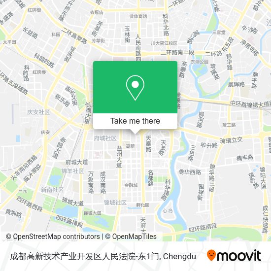 成都高新技术产业开发区人民法院-东1门 map