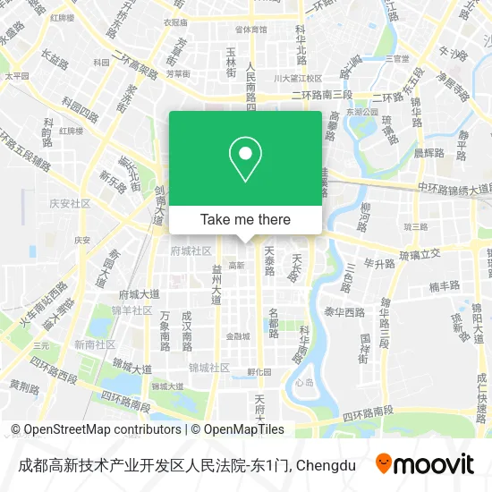 成都高新技术产业开发区人民法院-东1门 map