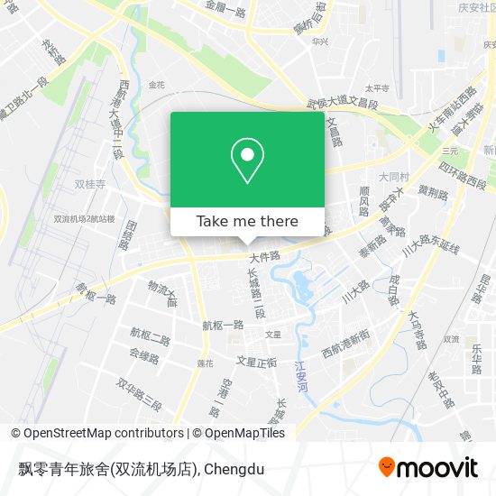飘零青年旅舍(双流机场店) map