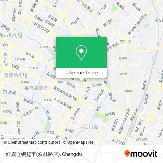 红旗连锁超市(双林路店) map