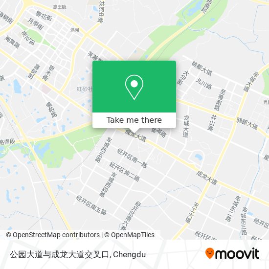 公园大道与成龙大道交叉口 map