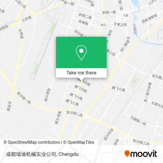 成都瑞迪机械实业公司 map