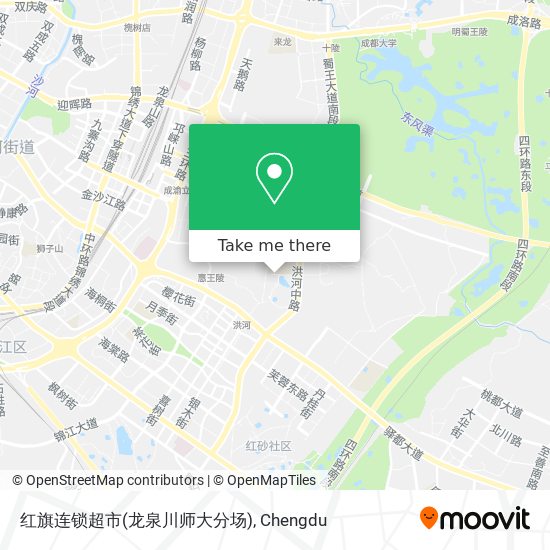 红旗连锁超市(龙泉川师大分场) map