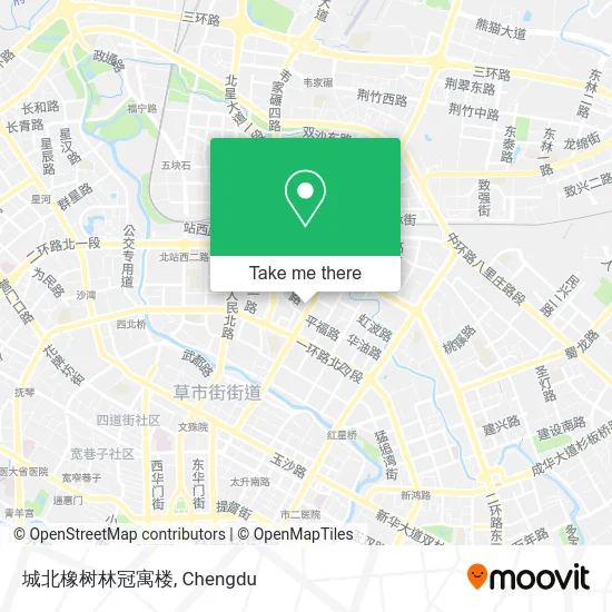 城北橡树林冠寓楼 map