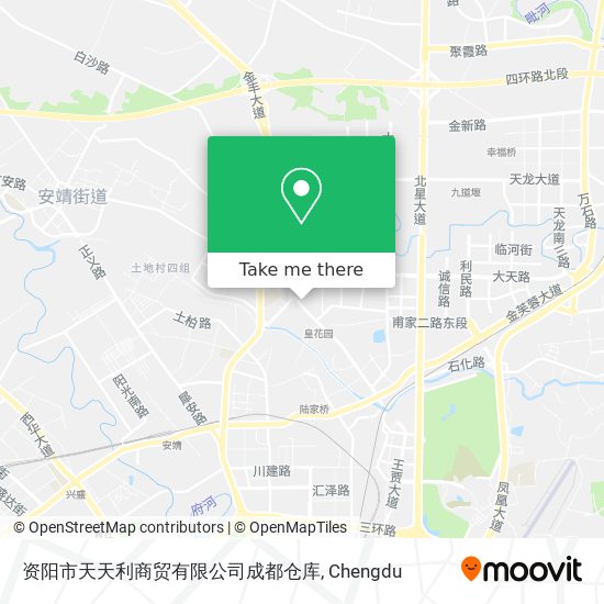 资阳市天天利商贸有限公司成都仓库 map
