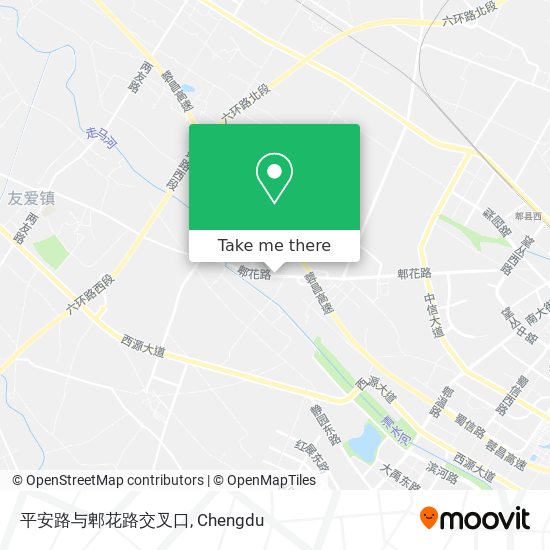 平安路与郫花路交叉口 map