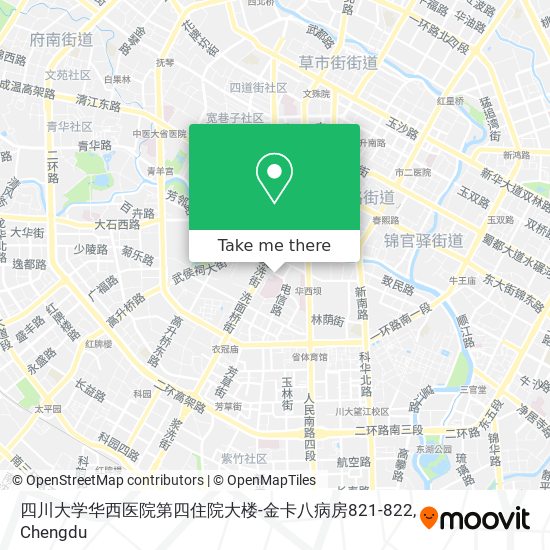 四川大学华西医院第四住院大楼-金卡八病房821-822 map