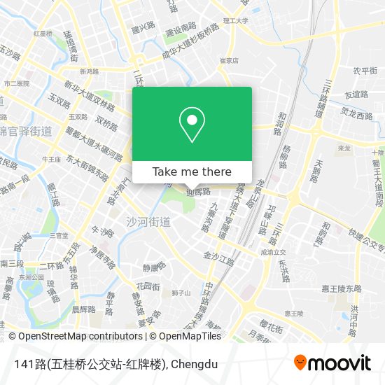 141路(五桂桥公交站-红牌楼) map