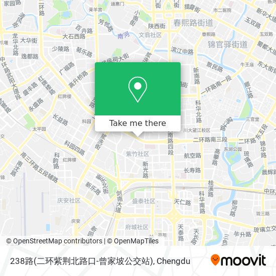 238路(二环紫荆北路口-曾家坡公交站) map