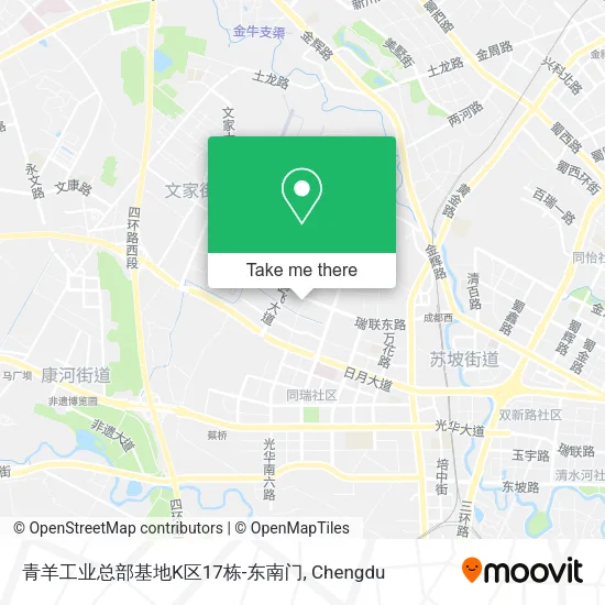 青羊工业总部基地K区17栋-东南门 map