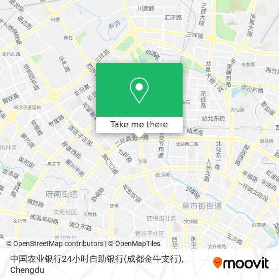 中国农业银行24小时自助银行(成都金牛支行) map