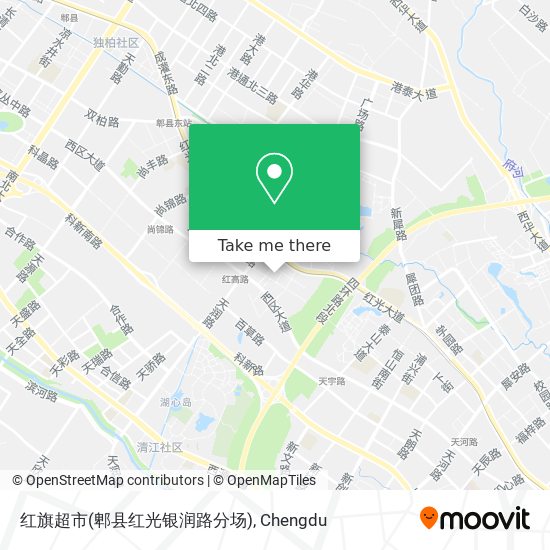 红旗超市(郫县红光银润路分场) map