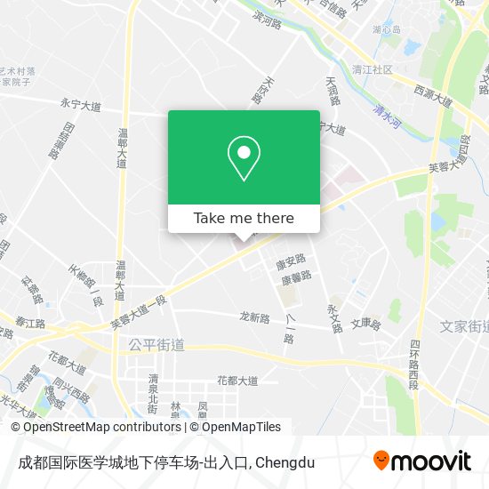 成都国际医学城地下停车场-出入口 map
