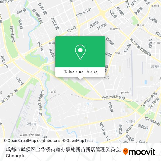 成都市武侯区金华桥街道办事处新苗新居管理委员会 map