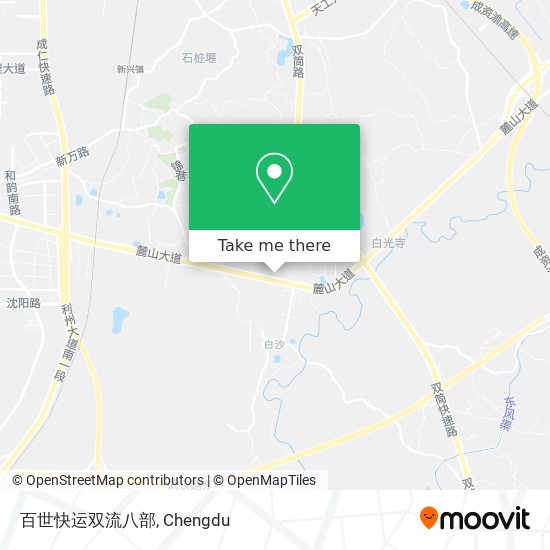 百世快运双流八部 map