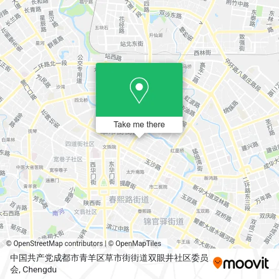 中国共产党成都市青羊区草市街街道双眼井社区委员会 map