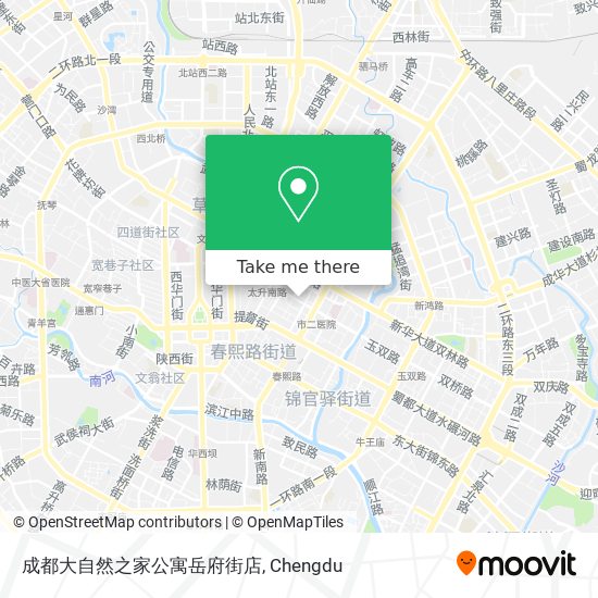 成都大自然之家公寓岳府街店 map