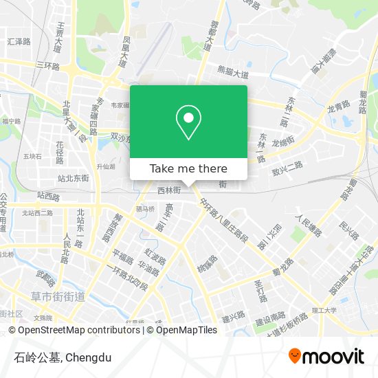 石岭公墓 map