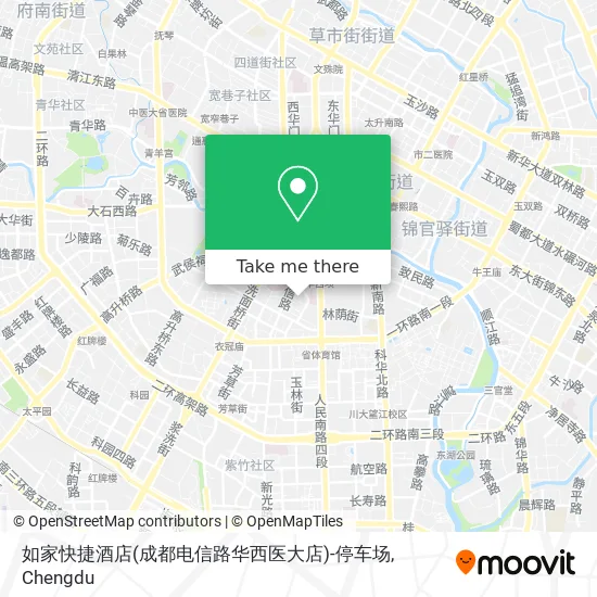 如家快捷酒店(成都电信路华西医大店)-停车场 map