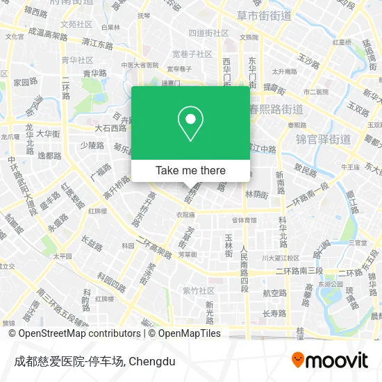 成都慈爱医院-停车场 map