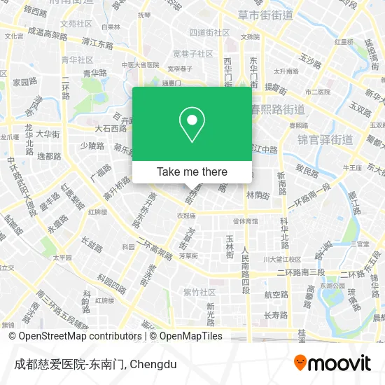 成都慈爱医院-东南门 map