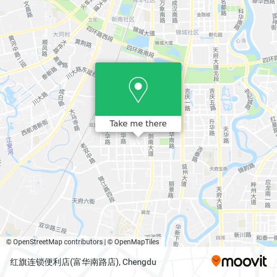 红旗连锁便利店(富华南路店) map