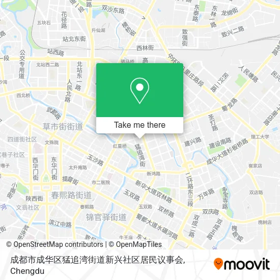 成都市成华区猛追湾街道新兴社区居民议事会 map