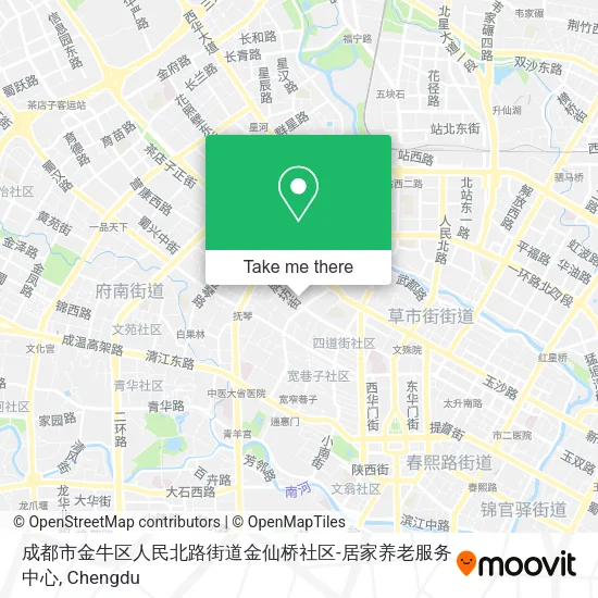 成都市金牛区人民北路街道金仙桥社区-居家养老服务中心 map