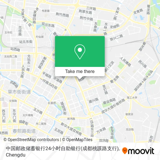 中国邮政储蓄银行24小时自助银行(成都桃蹊路支行) map