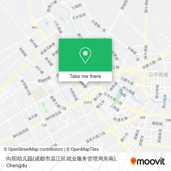 向阳幼儿园(成都市温江区就业服务管理局东南) map