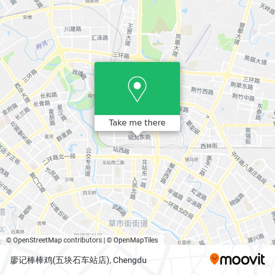 廖记棒棒鸡(五块石车站店) map