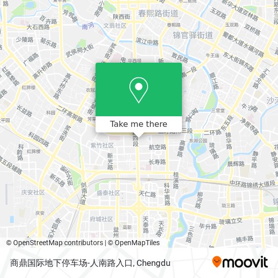 商鼎国际地下停车场-人南路入口 map