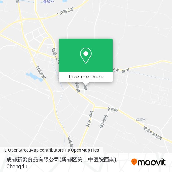 成都新繁食品有限公司(新都区第二中医院西南) map