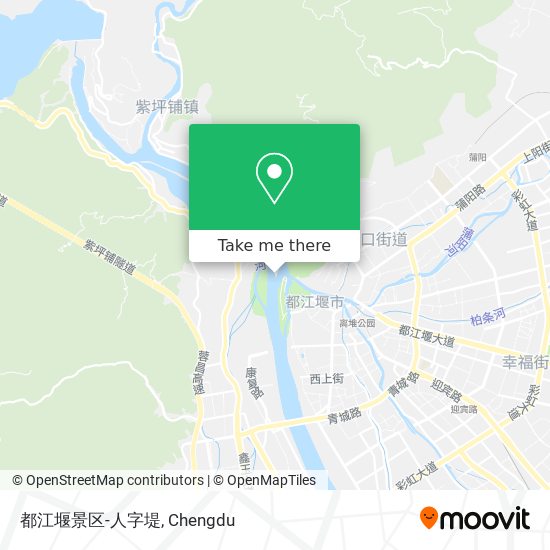 都江堰景区-人字堤 map