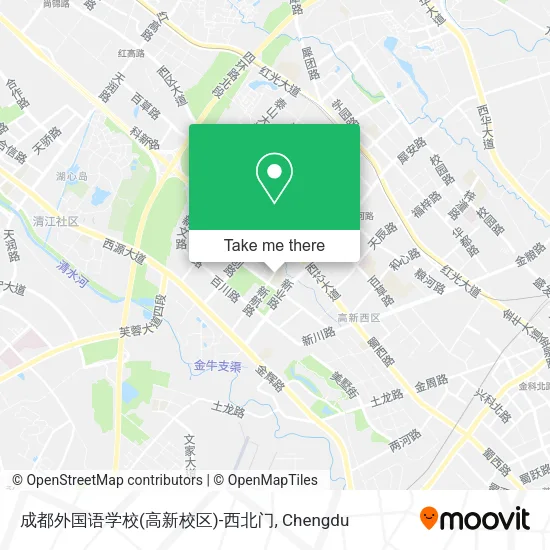 成都外国语学校(高新校区)-西北门 map