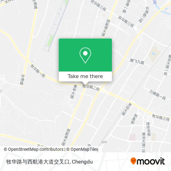 牧华路与西航港大道交叉口 map