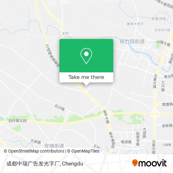 成都中瑞广告发光字厂 map