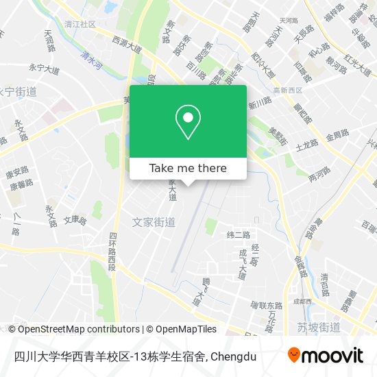 四川大学华西青羊校区-13栋学生宿舍 map