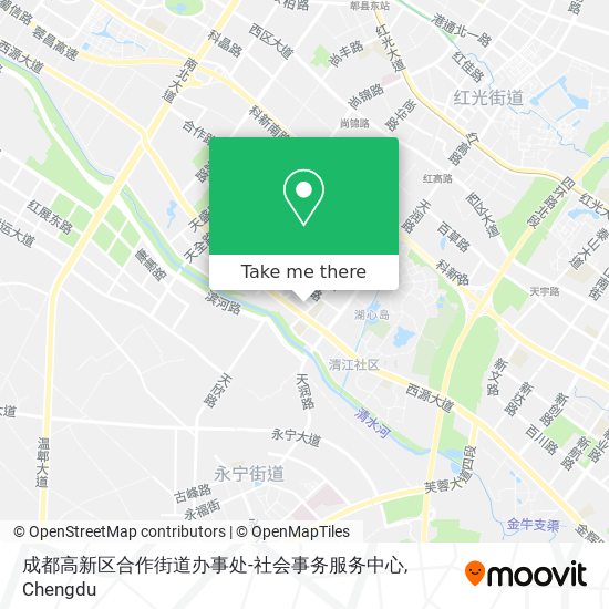 成都高新区合作街道办事处-社会事务服务中心 map