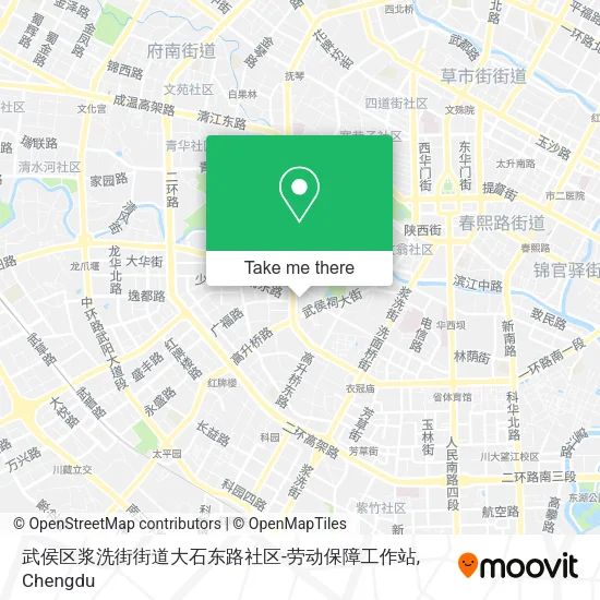 武侯区浆洗街街道大石东路社区-劳动保障工作站 map