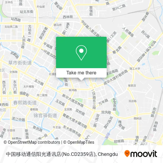 中国移动通信阳光通讯店(No.CD2359店) map