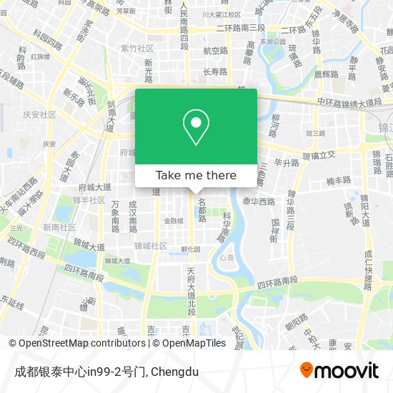 成都银泰中心in99-2号门 map