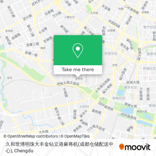 久和世博明珠大丰金钻立港麻将机(成都仓储配送中心) map
