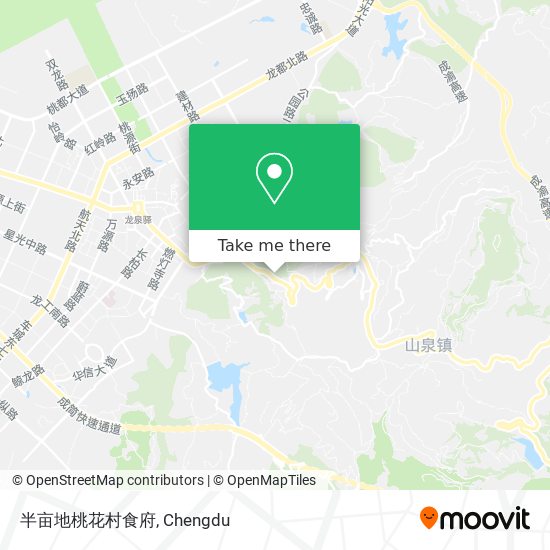 半亩地桃花村食府 map