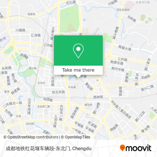 成都地铁红花堰车辆段-东北门 map